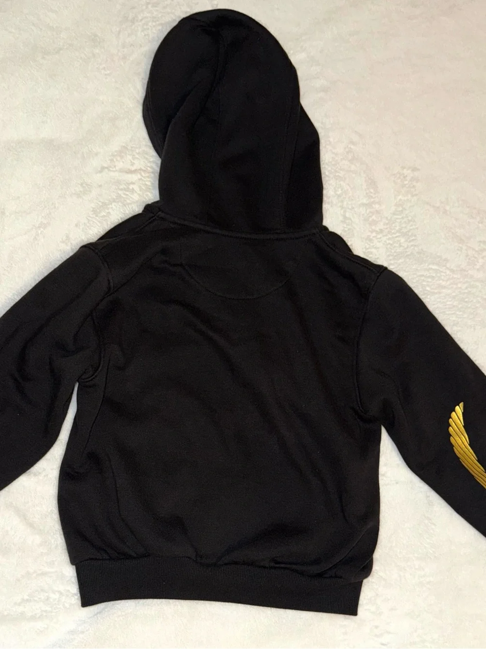 Nike Kids Black Zip Hoodie with Gold Size 5/6